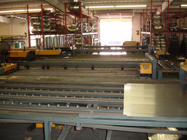 Duct sections on the roller line