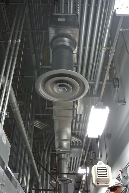 Exposed round duct